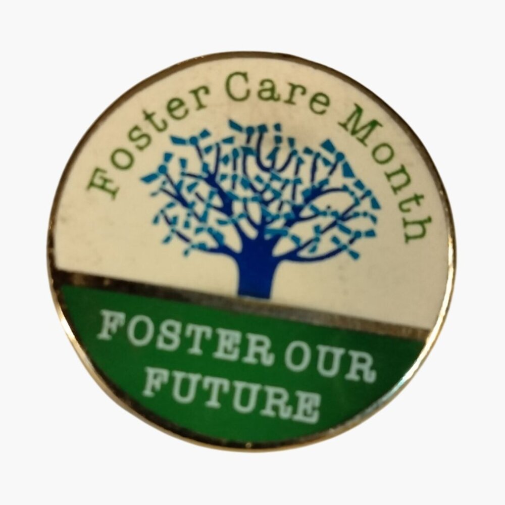 Foster Care Month Enamel Pinback Foster Our Future Lapel Pin